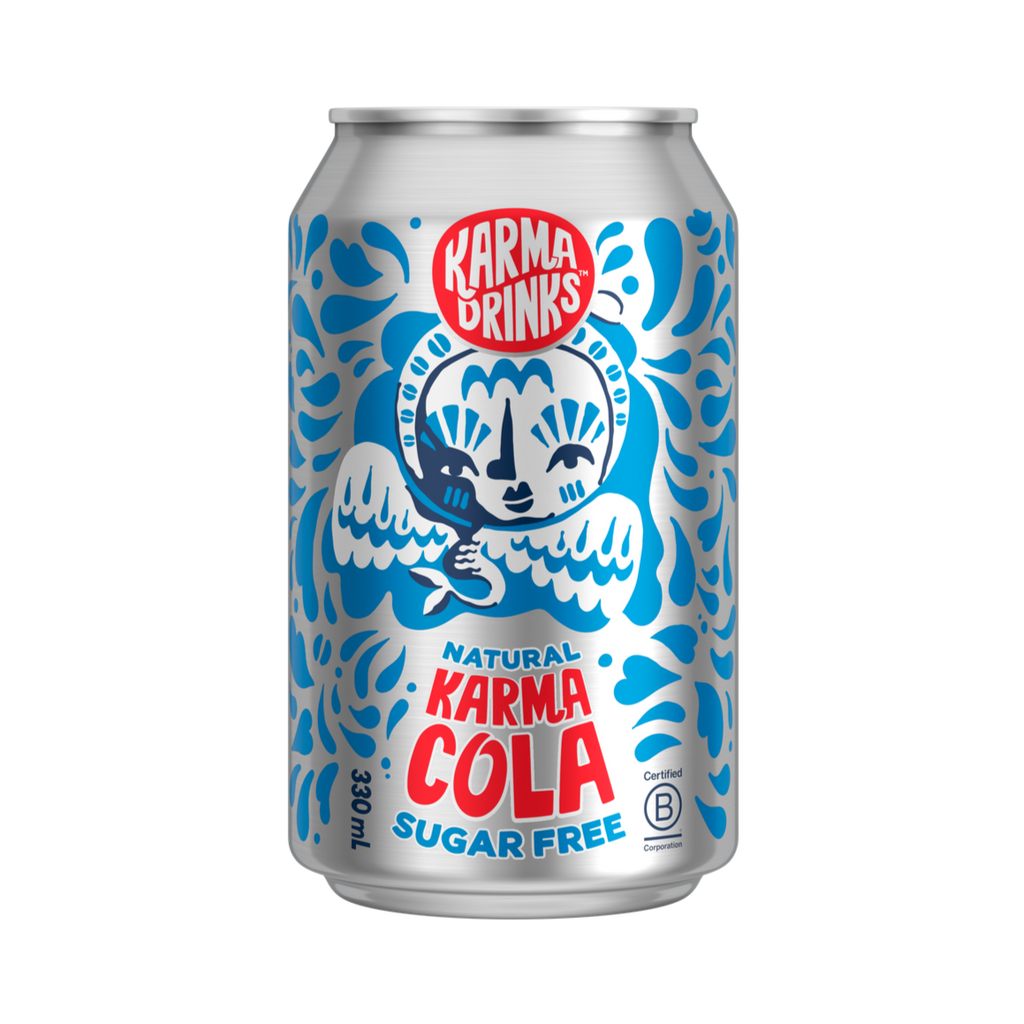 NEW FORMULATION! Sugar Free Karma Cola - 330ml 12PK CANS