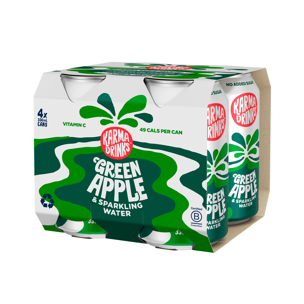 NEW!!! Green Apple & Sparkling Water - 330ml cans 24pk