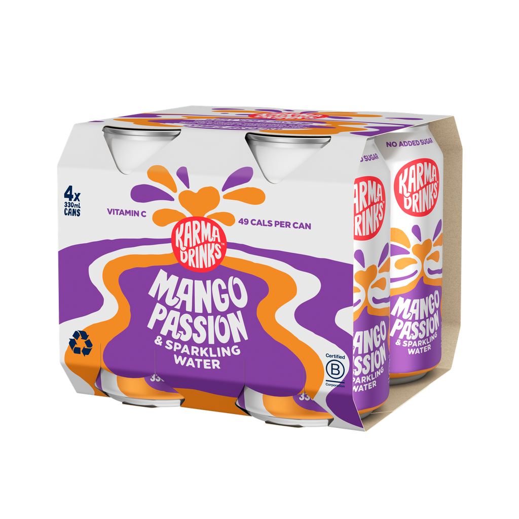 NEW!!! Mango+ Passionfruit & Sparkling Water - 330ml cans 24pk